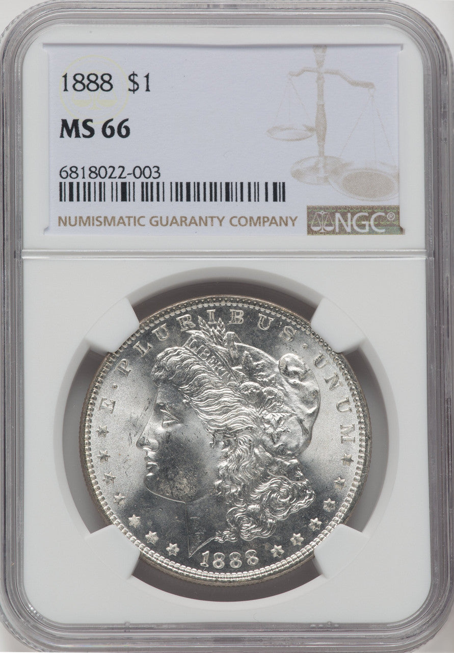 1888 $1 Morgan Dollar NGC MS66