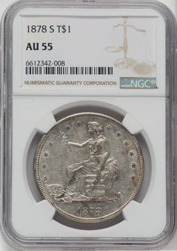1878-S T$1 Trade Dollar NGC AU55