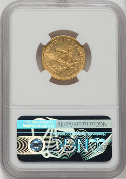 1854 $5 FS-101 DDO Liberty Half Eagle NGC AU58