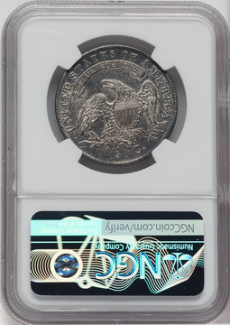 1834 50C Large Date Large Letter Bust Half Dollar NGC AU58