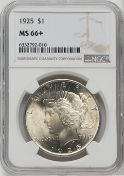 1925 $1 Peace Dollar NGC MS66+