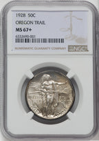 1928 50C Oregon NGC Plus Commemorative Silver NGC MS67+