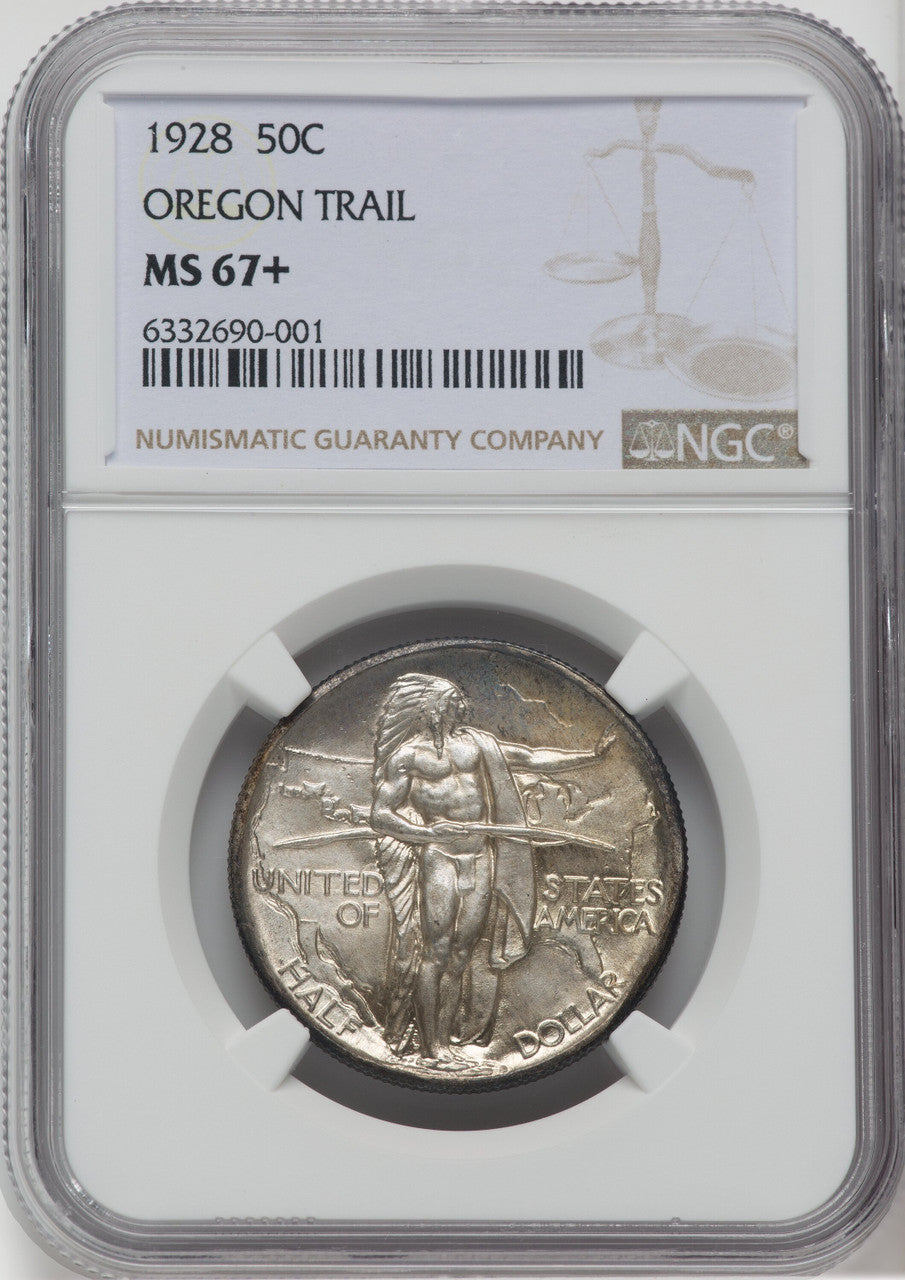 1928 50C Oregon NGC Plus Commemorative Silver NGC MS67+
