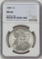 1889 $1 Morgan Dollar NGC MS66