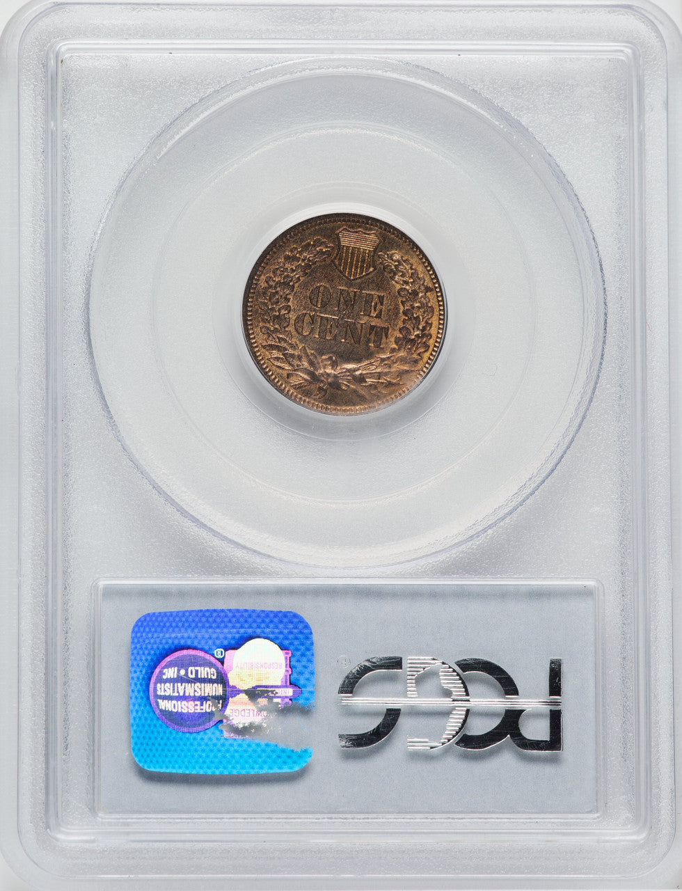 1867 1C RD Indian Cent PCGS MS64
