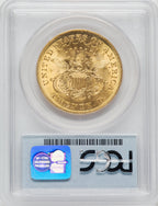 1873 $20 OPEN 3 Liberty Double Eagle PCGS MS63