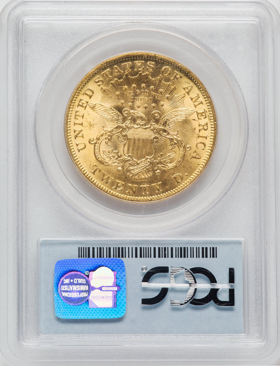 1873 $20 OPEN 3 Liberty Double Eagle PCGS MS63