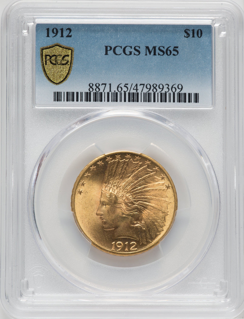 1912 $10 Indian Eagle PCGS MS65