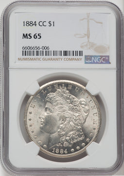 1884-CC $1 Morgan Dollar NGC MS65