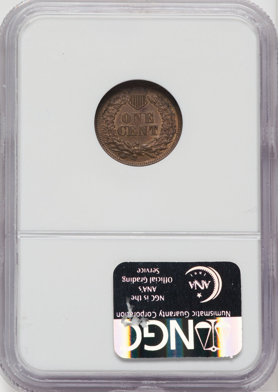 1867/67 1C RPD FS-301 S-1 BN Indian Cent NGC MS62
