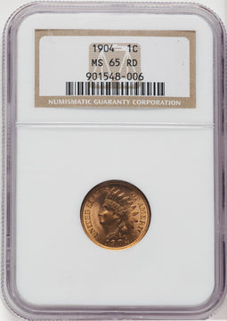 1904 1C RD Indian Cent NGC MS65