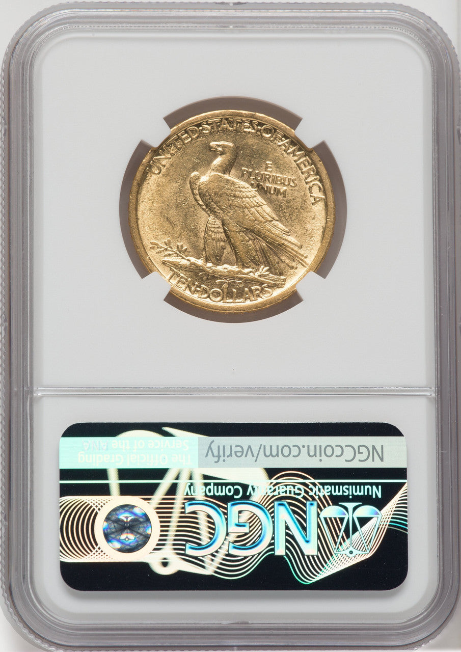 1907 $10 No Motto Indian Eagle NGC AU58