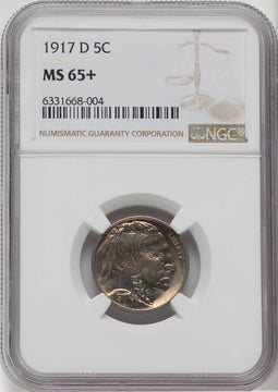 1917-D 5C NGC Plus Buffalo Nickel NGC MS65+