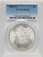 1880-CC $1 Morgan Dollar PCGS MS65