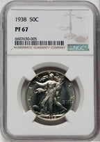 1938 50C Proof Walking Liberty Half Dollar NGC PR67