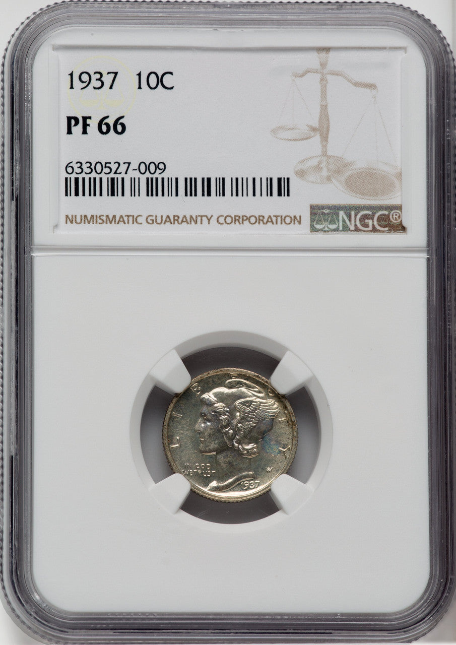 1937 10C Proof Mercury Dime NGC PR66