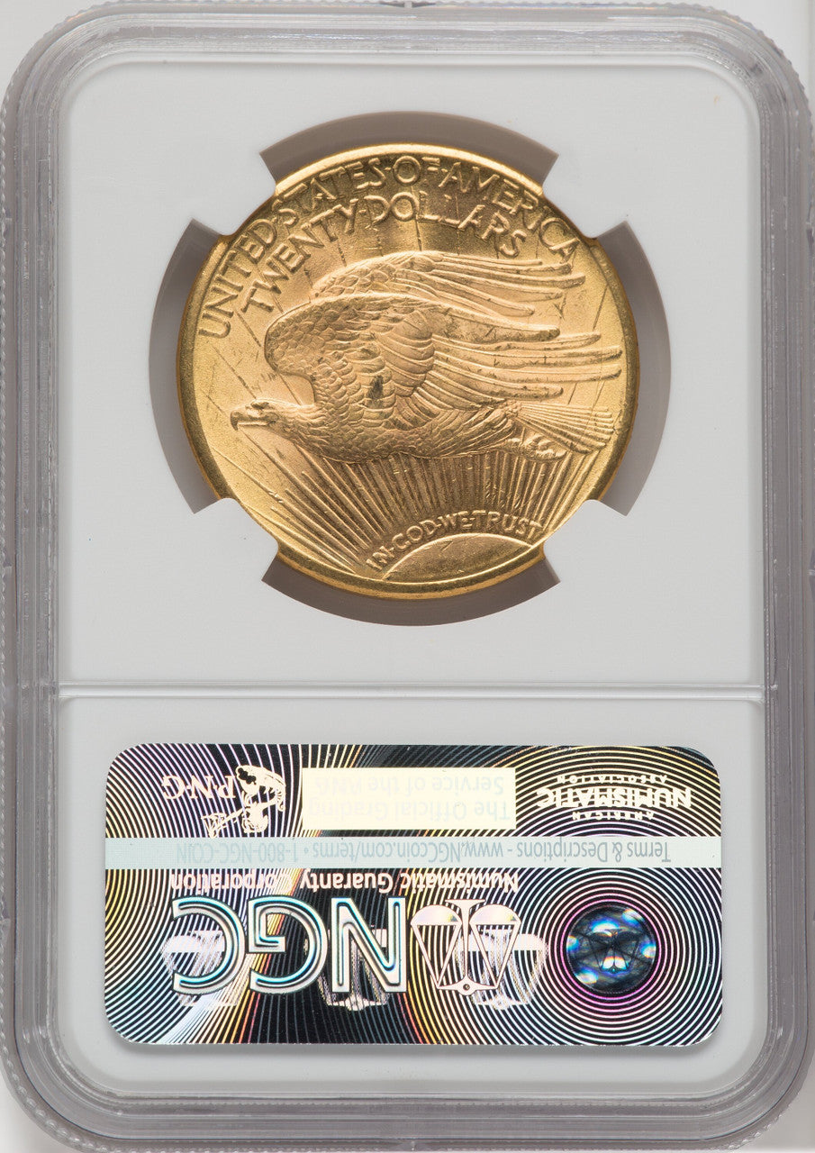 1924-D $20 Saint-Gaudens Double Eagle NGC MS63