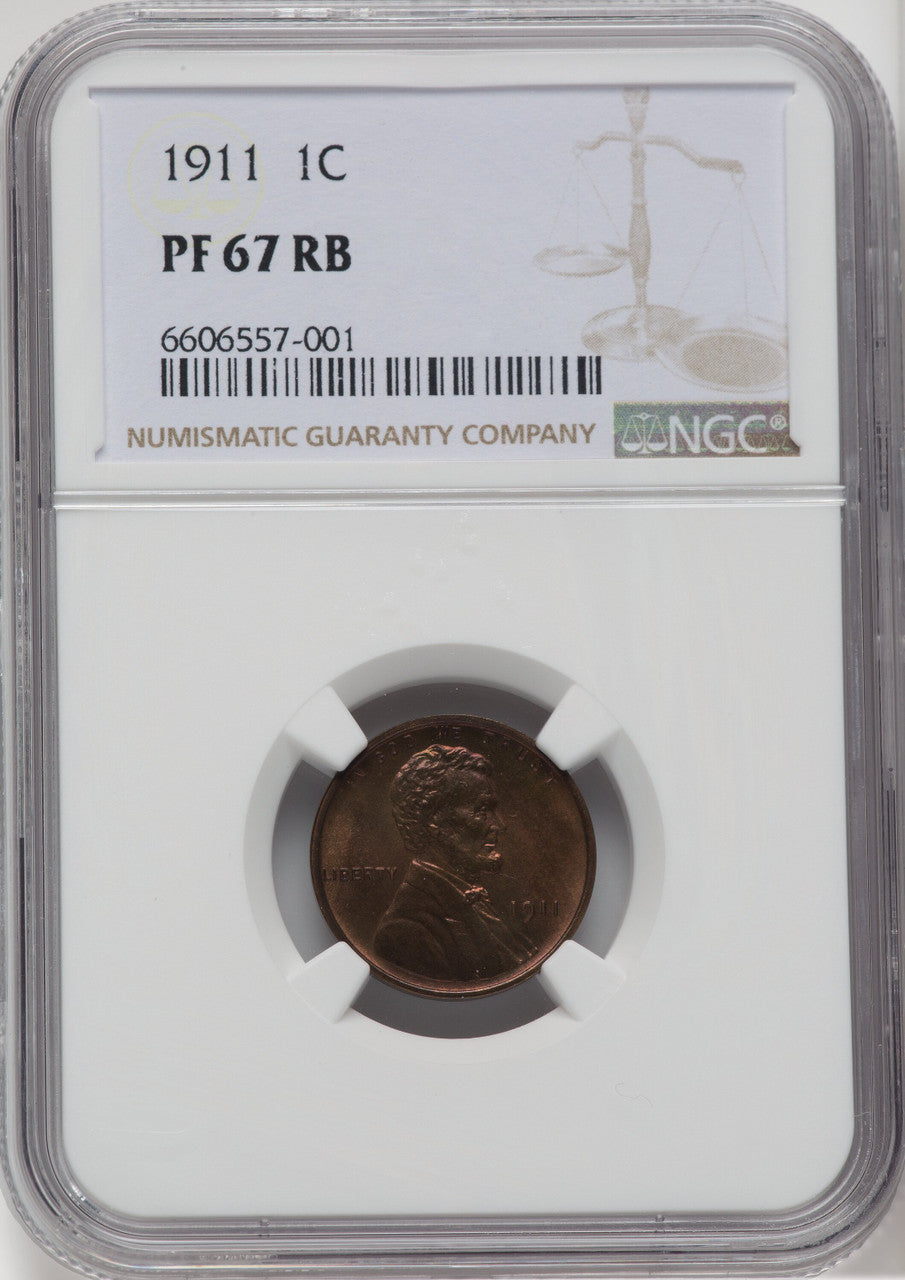 1911 1C RB Proof Lincoln Cent NGC PR67