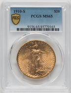 1910-S $20 Saint-Gaudens Double Eagle PCGS MS65
