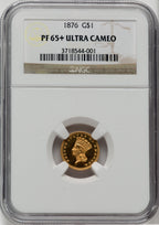 1876 G$1 NGC Plus Proof Gold Dollar NGC PR65+