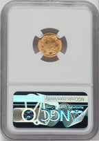 1866 G$1 Gold Dollar NGC MS66