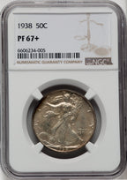 1938 50C NGC Plus Proof Walking Liberty Half Dollar NGC PR67+