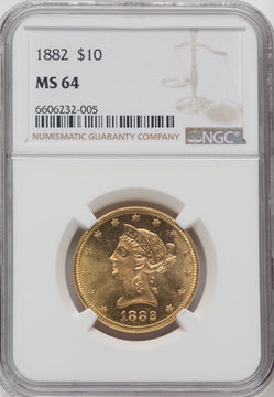 1882 $10 Liberty Eagle NGC MS64