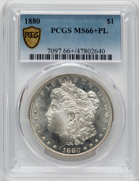 1880 $1 PL Morgan Dollar PCGS MS66+