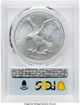 2021-W S$1 Silver Eagle Type Two Burnished FDI PCGS SP70