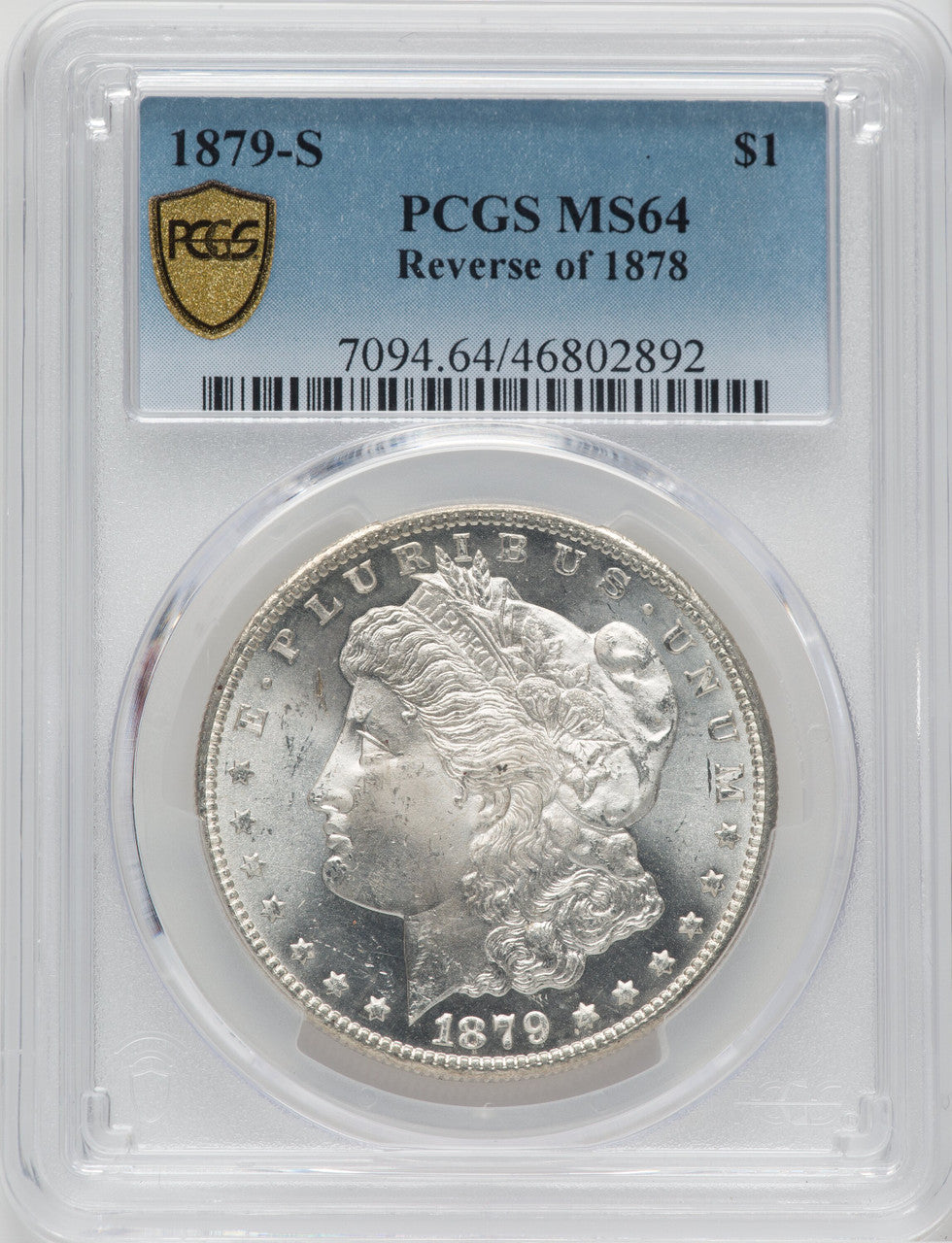 1879-S $1 Reverse of 1878 Morgan Dollar PCGS MS64