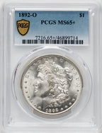 1892-O Morgan Silver Dollar PCGS MS65+
