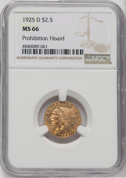1925-D $2.50 Indian Quarter Eagle NGC MS66