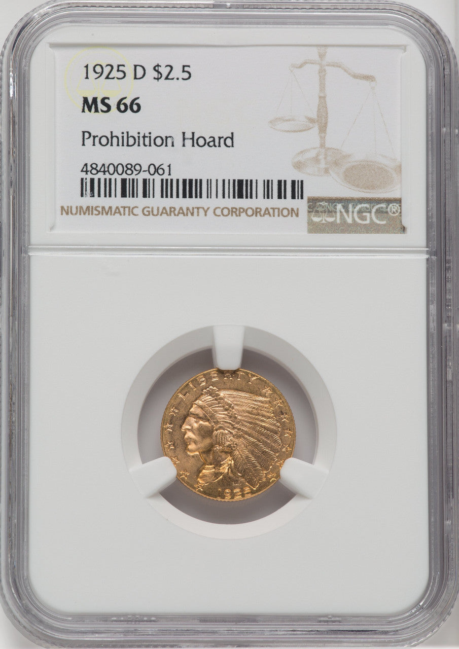 1925-D $2.50 Indian Quarter Eagle NGC MS66