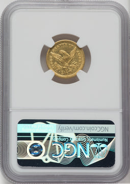1847-O $2.50 Liberty Quarter Eagle NGC AU58
