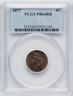 1877 1C RB Proof Indian Cent PCGS PR64