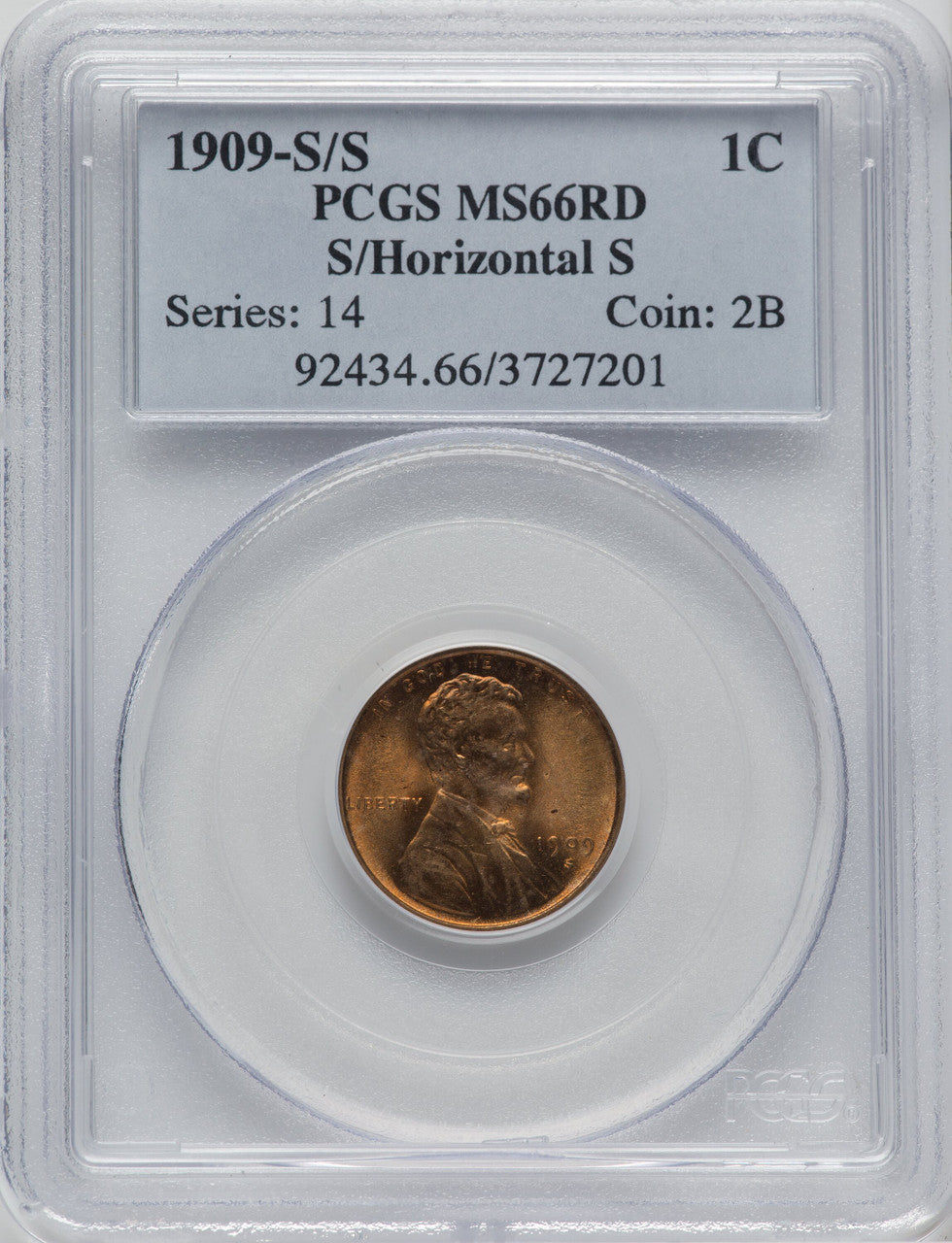 1909-S/S 1C S/Horizont RD Lincoln Cent PCGS MS66