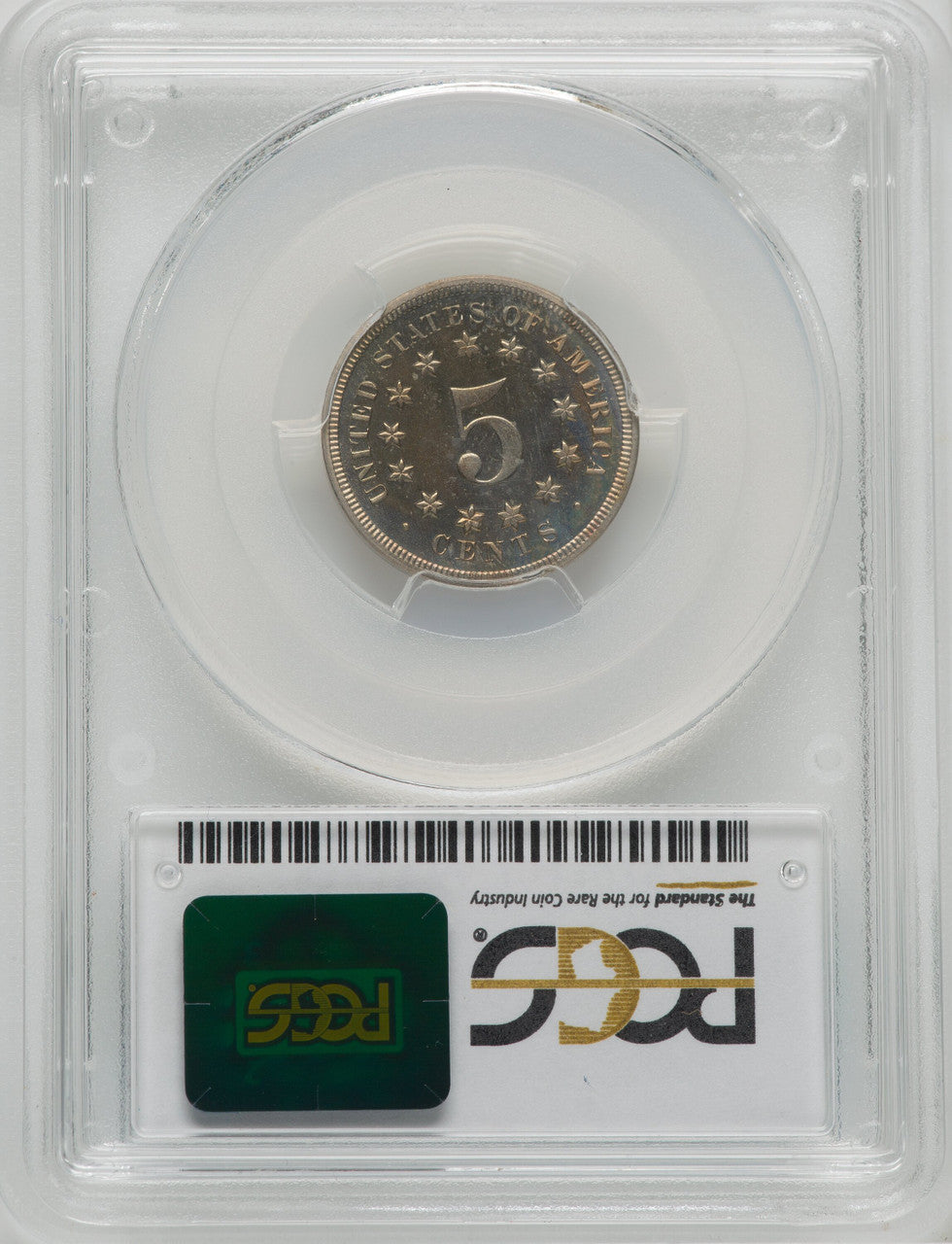 1869 5C CA CAC Proof Shield Nickel PCGS PR66