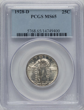 1928-D 25C Standing Liberty Quarter PCGS MS65
