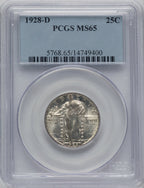 1928-D 25C Standing Liberty Quarter PCGS MS65