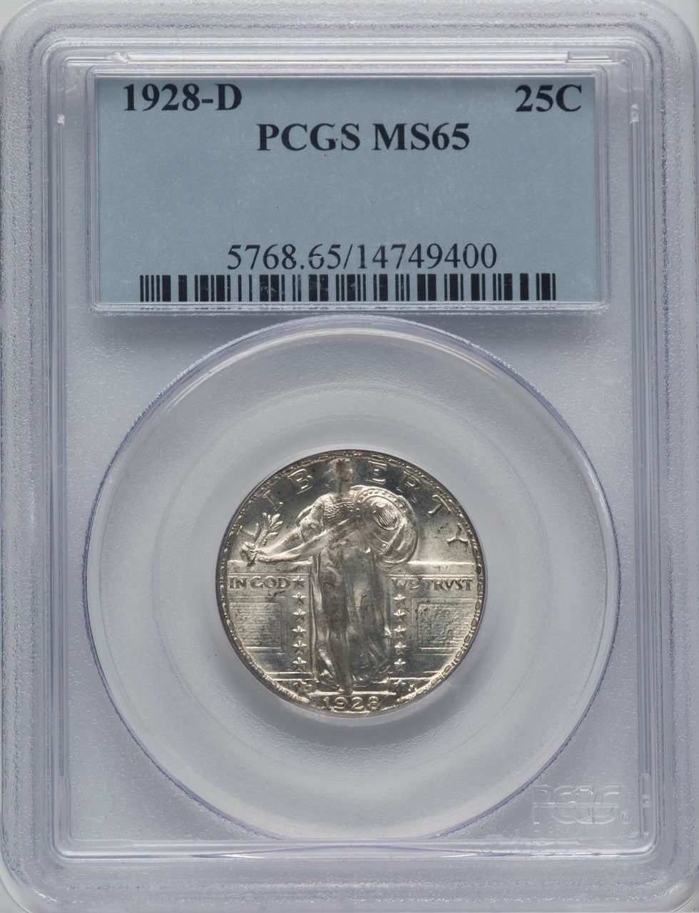 1928-D 25C Standing Liberty Quarter PCGS MS65