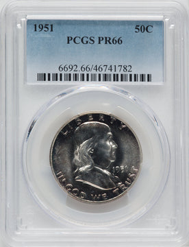 1951 50C Proof Franklin Half Dollar PCGS PR66