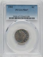 1902 5C Proof Liberty Nickel PCGS PR67