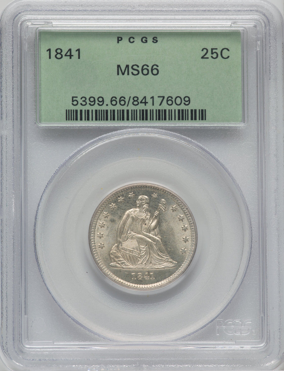 1841 25C Seated Quarter PCGS MS66