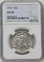 1919 50C Walking Liberty Half Dollar NGC AU58