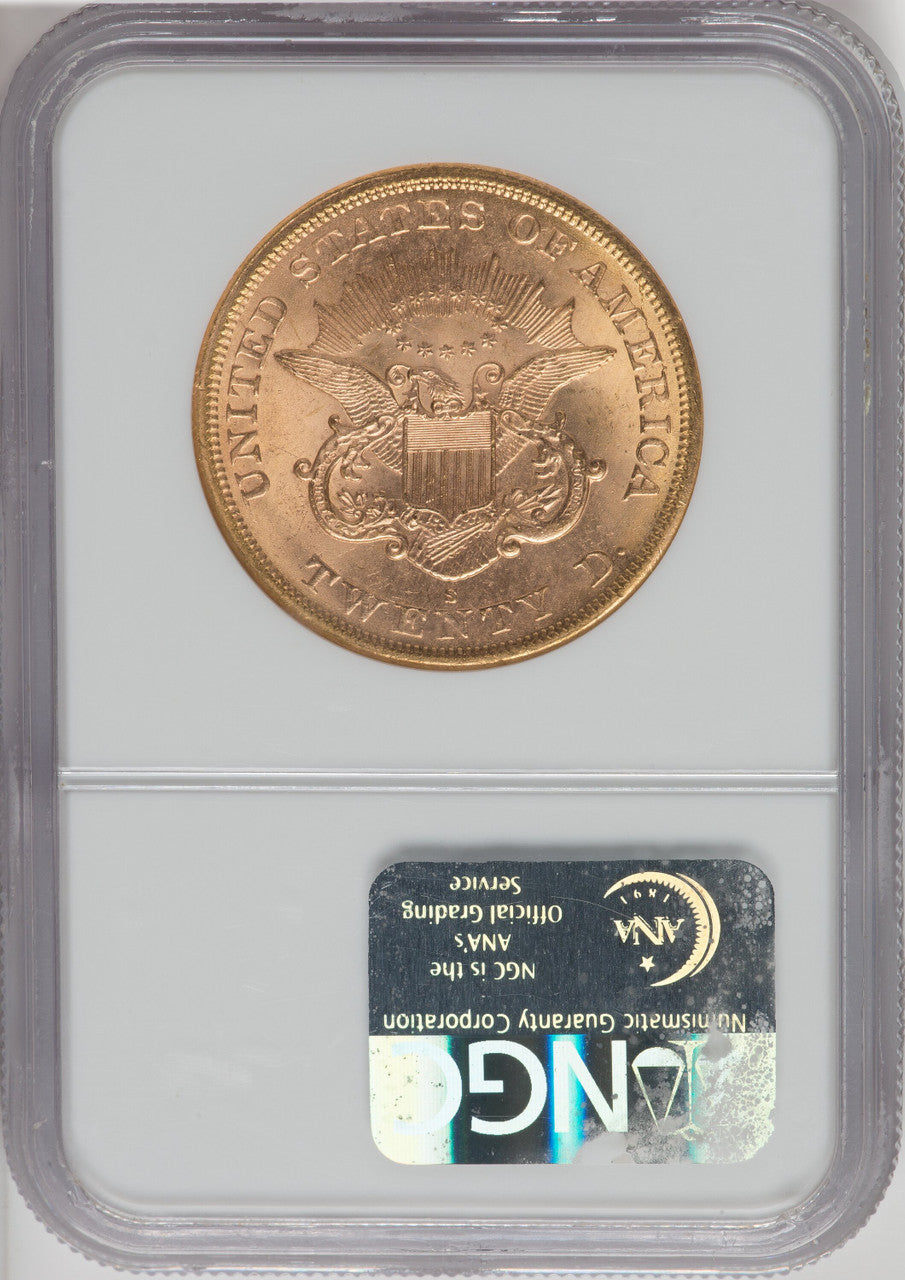 1865-S $20 Liberty Double Eagle NGC MS63