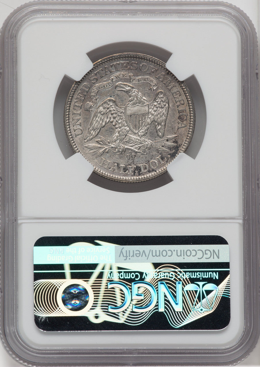 1871-CC 50C Seated Half Dollar NGC AU55