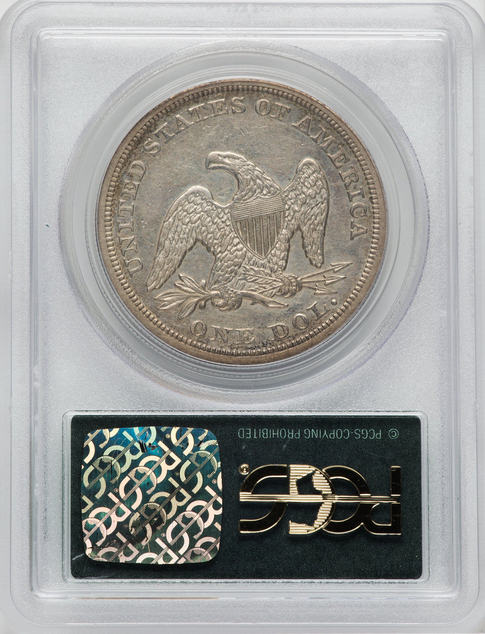 1855 S$1 Seated Dollar PCGS AU50