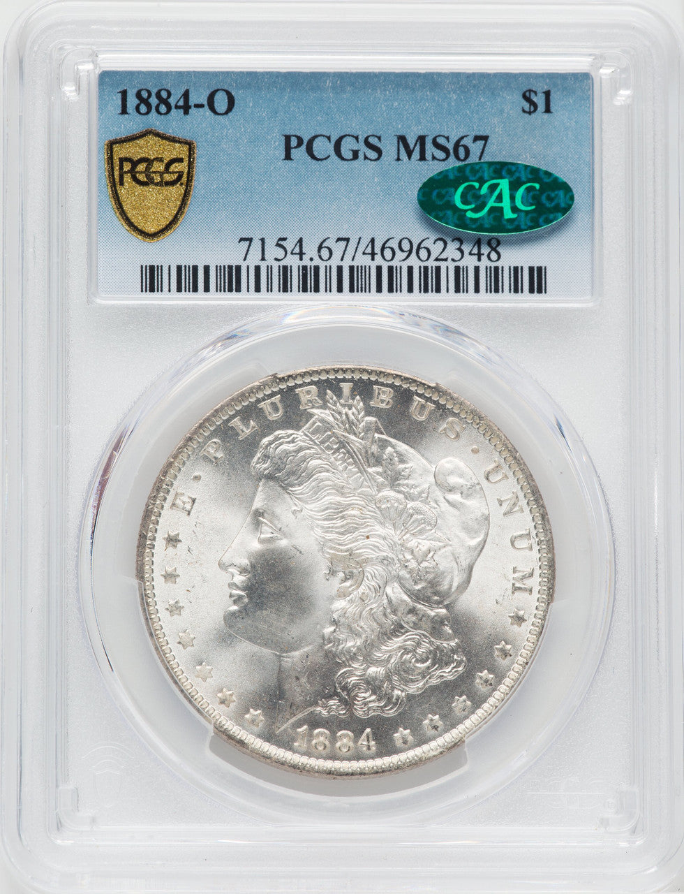 1884-O $1 CAC Morgan Dollar PCGS MS67