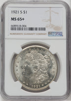 1921-S $1 Morgan Dollar NGC MS65+