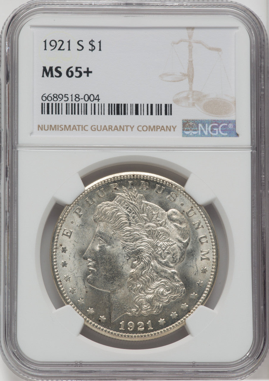 1921-S $1 Morgan Dollar NGC MS65+
